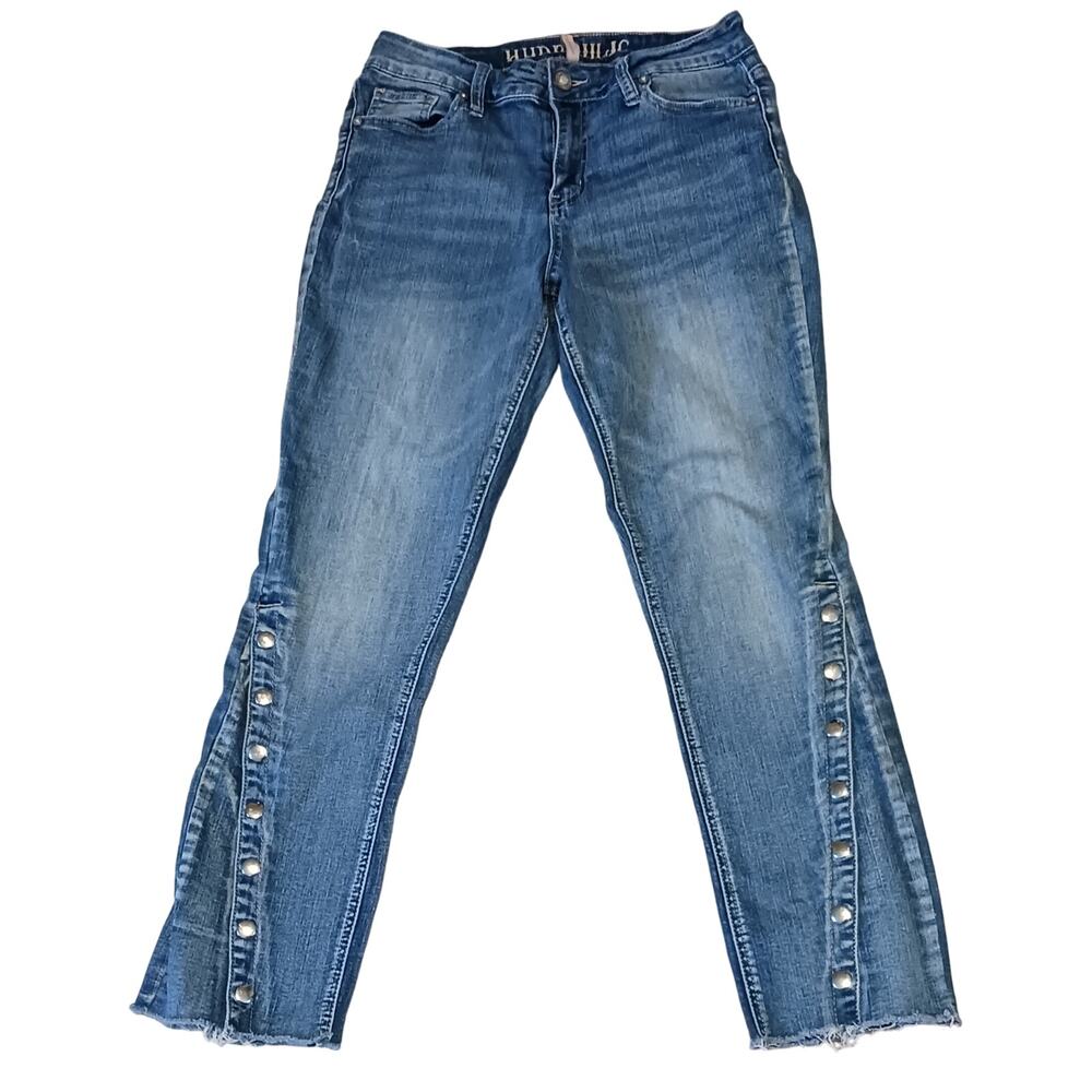 Vintage Hydraulic Womens High-Rise Straight Leg Jeans W/Silver Tone Snaps Sz 6